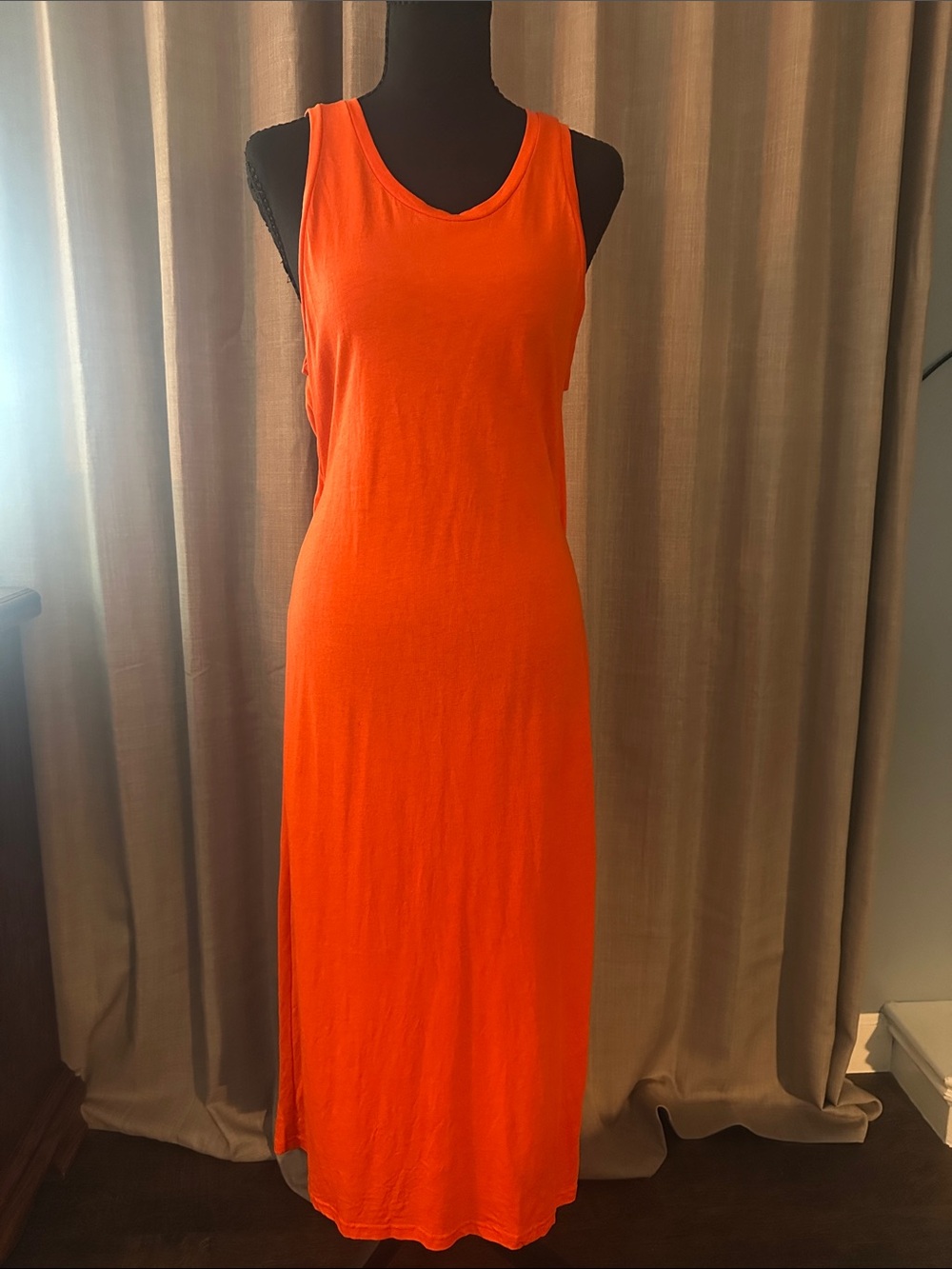 GAP Bright Orange Sleeveless Maxi Dress